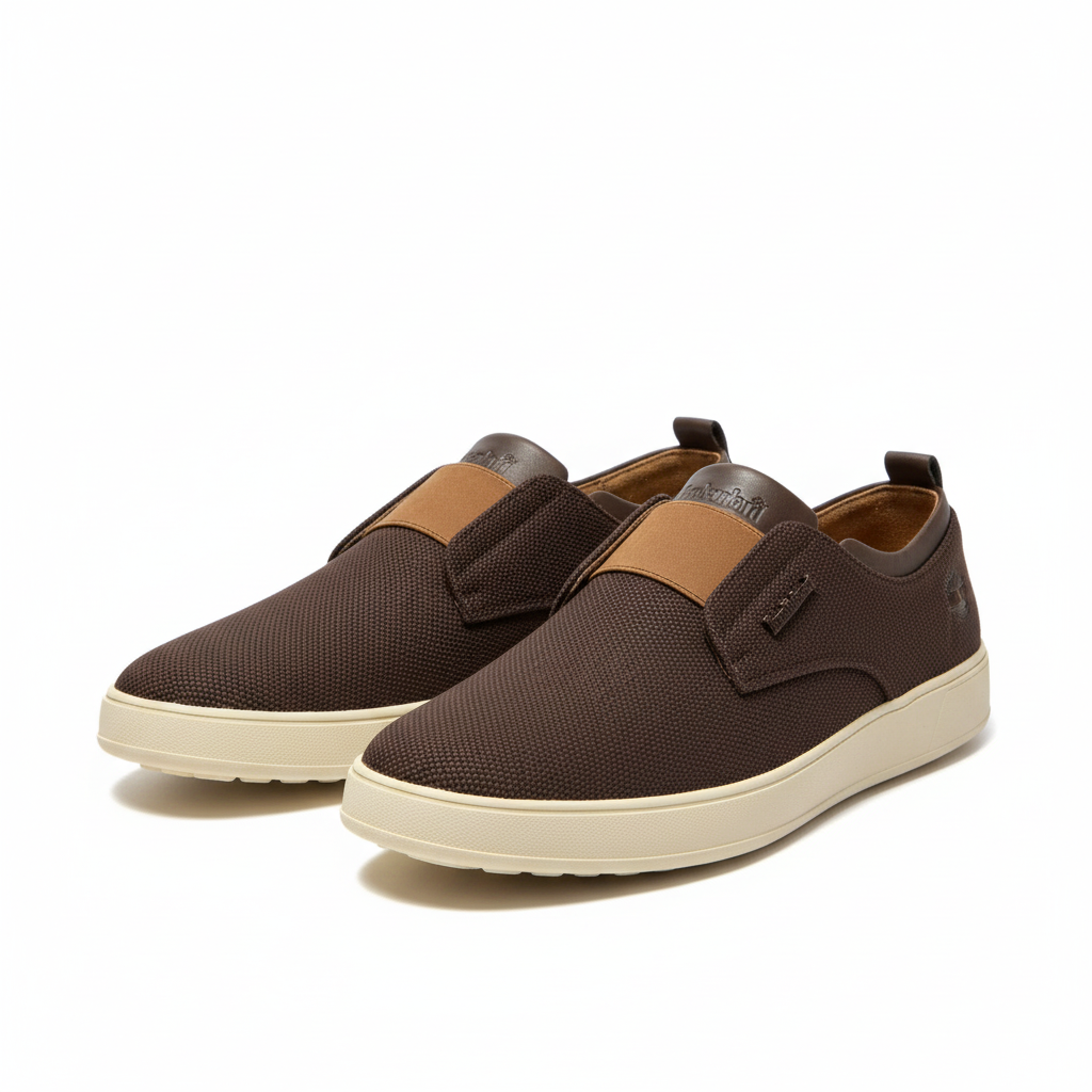 Dark Brown Canvas Slip-On Loafer - Ghost Mannequin