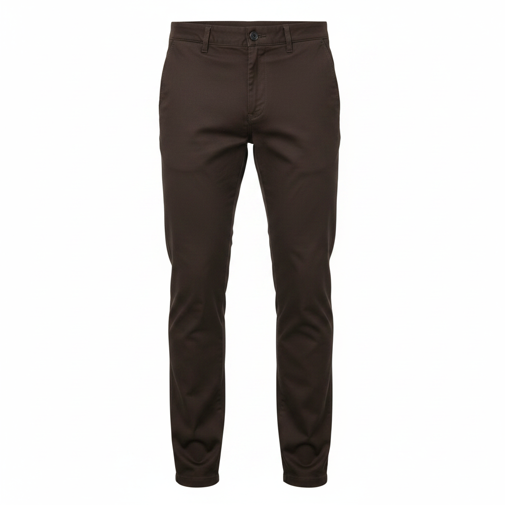 Men's Slim Straight-Leg Chino Trousers – Ghost Mannequin Brown