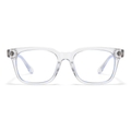 Clear square fashion glasses front view