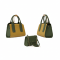 Women's Olive Mustard 2-in-1 Bag Set – Ghost Mannequin Front & Side View