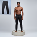 Black Slim-Fit Chino Trousers for Teens – Front Model