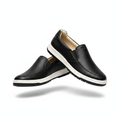Men's Black Leather Slip-On Loafer â€“ Ghost Mannequin