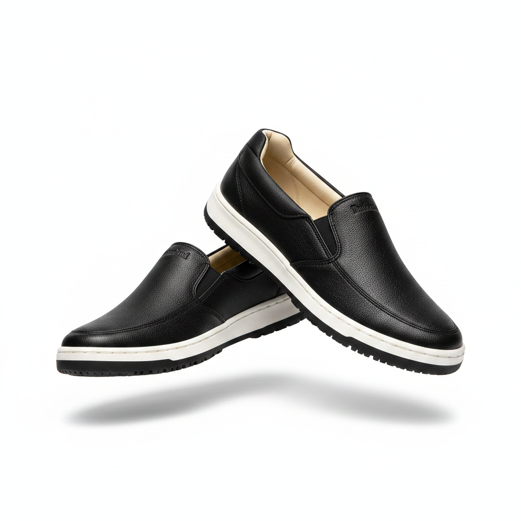 Men's Black Leather Slip-On Loafer – Ghost Mannequin