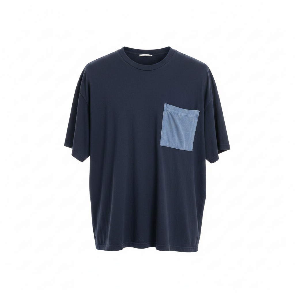 Navy Blue Contrast Pocket T-Shirt – Ghost Mannequin