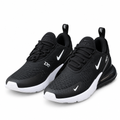 Black mesh lace-up sneakers with white forefoot soles and dark heel units