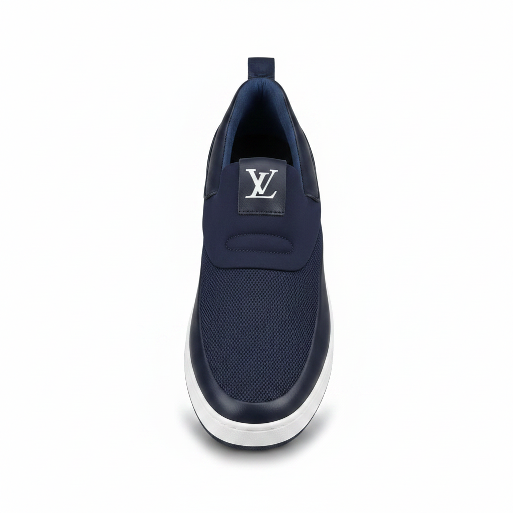 LV Navy Mesh Slip-On Sneaker - Ghost Mannequin