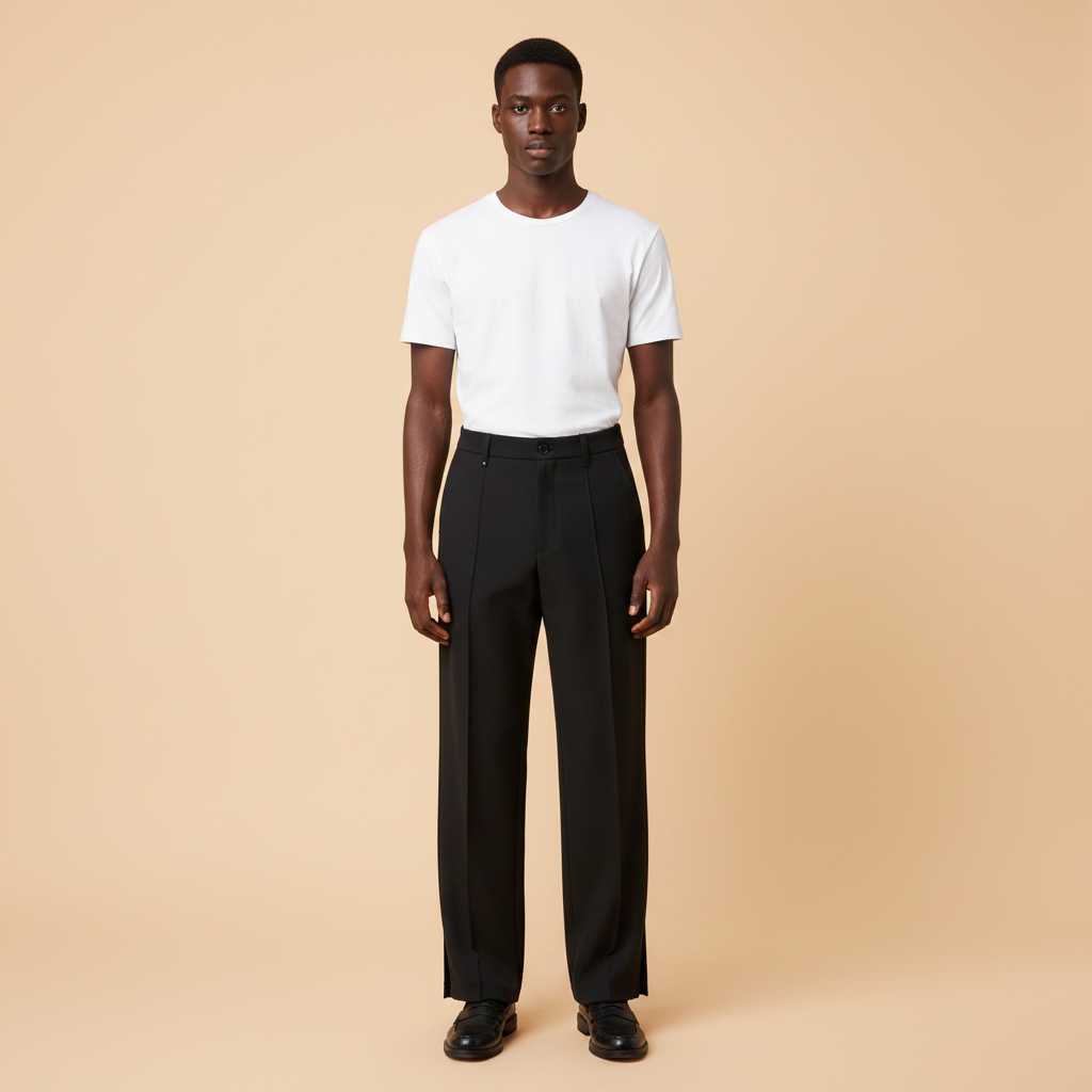 Chukmore Black Wide-Leg Palazzo Trousers - Model Shot
