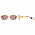 Double Bridge Aviator Sunglasses – Ghost Mannequin Front and Side View