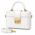 White Smooth Leather Mini Box Vanity Bag – Ghost Mannequin
