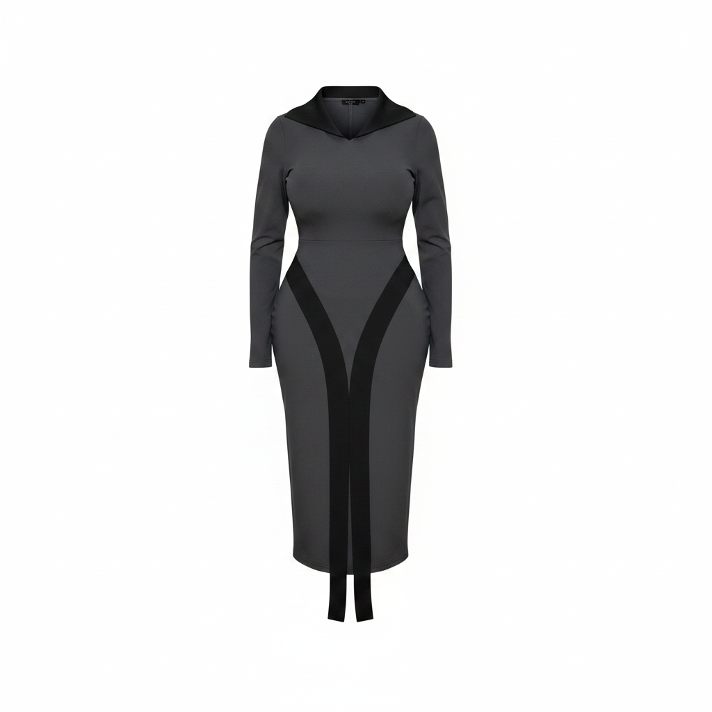 Shadow Panel Bodycon Midi Dress – Ghost Mannequin
