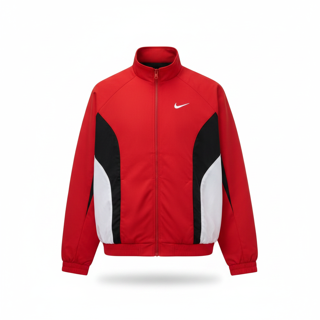 Men's Red Colour-Block Zip-Up Track Jacket – Ghost Mannequin