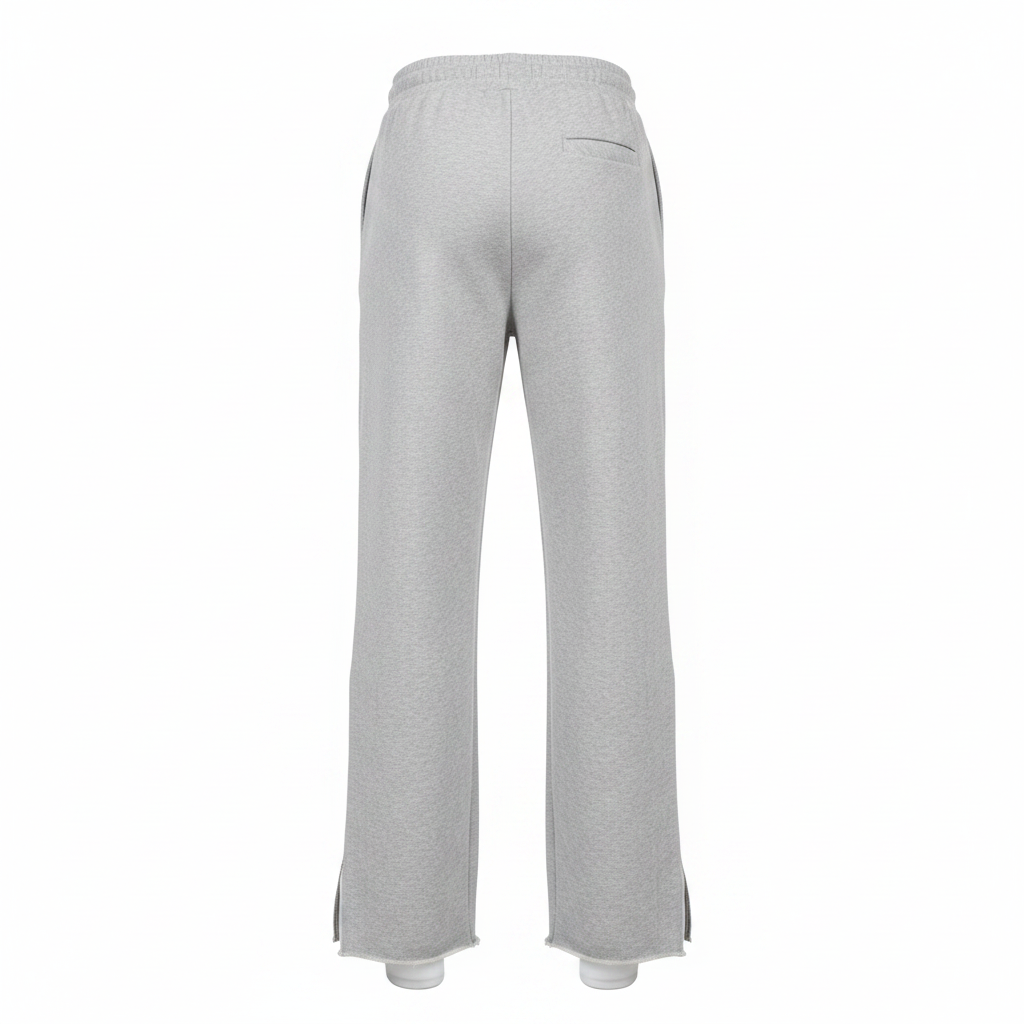 Grey Side Stripe Wide-Leg Sweatpants – Back Ghost Mannequin