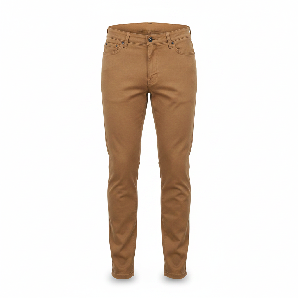 Unisex Slim Chino Trousers – Ghost Mannequin Camel