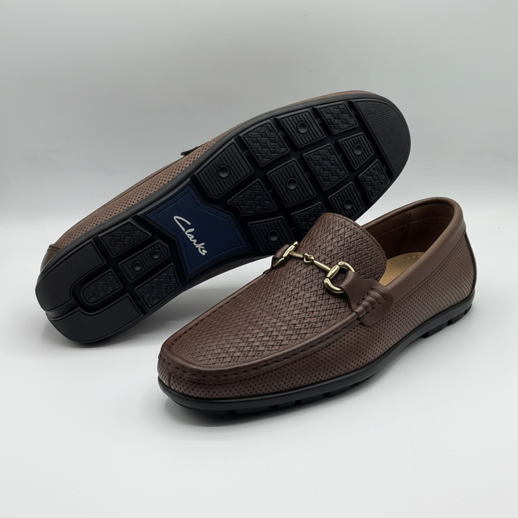 Men's Dark Brown Woven Leather Gold Horsebit Loafers – Ghost Mannequin
