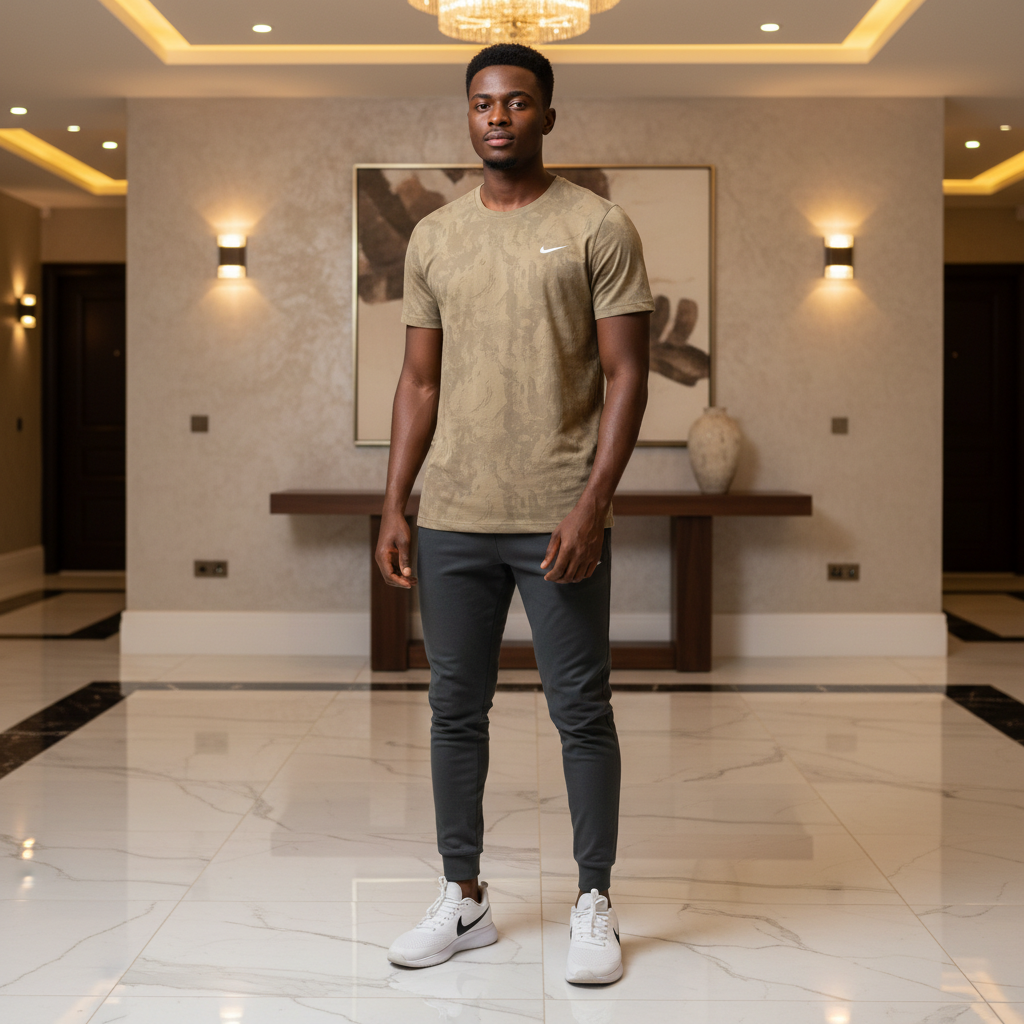 Nike Dri-FIT Camo Tee Sand – Model Shot