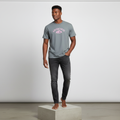 Grey Adventures Graphic Short-Sleeved Shirt - Model Front