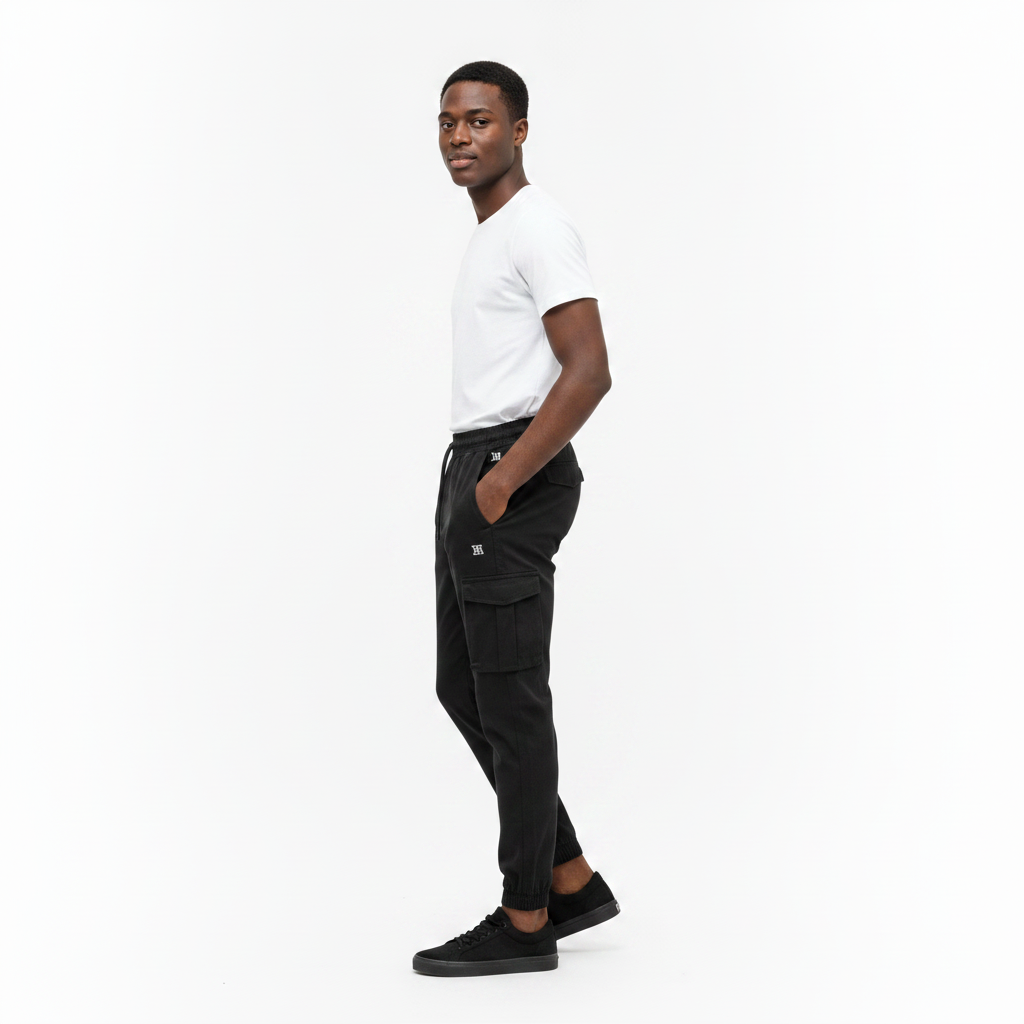 Black Cargo Jogger - Square