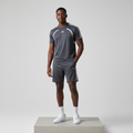 Charcoal Graphic Sports Set - Model Front