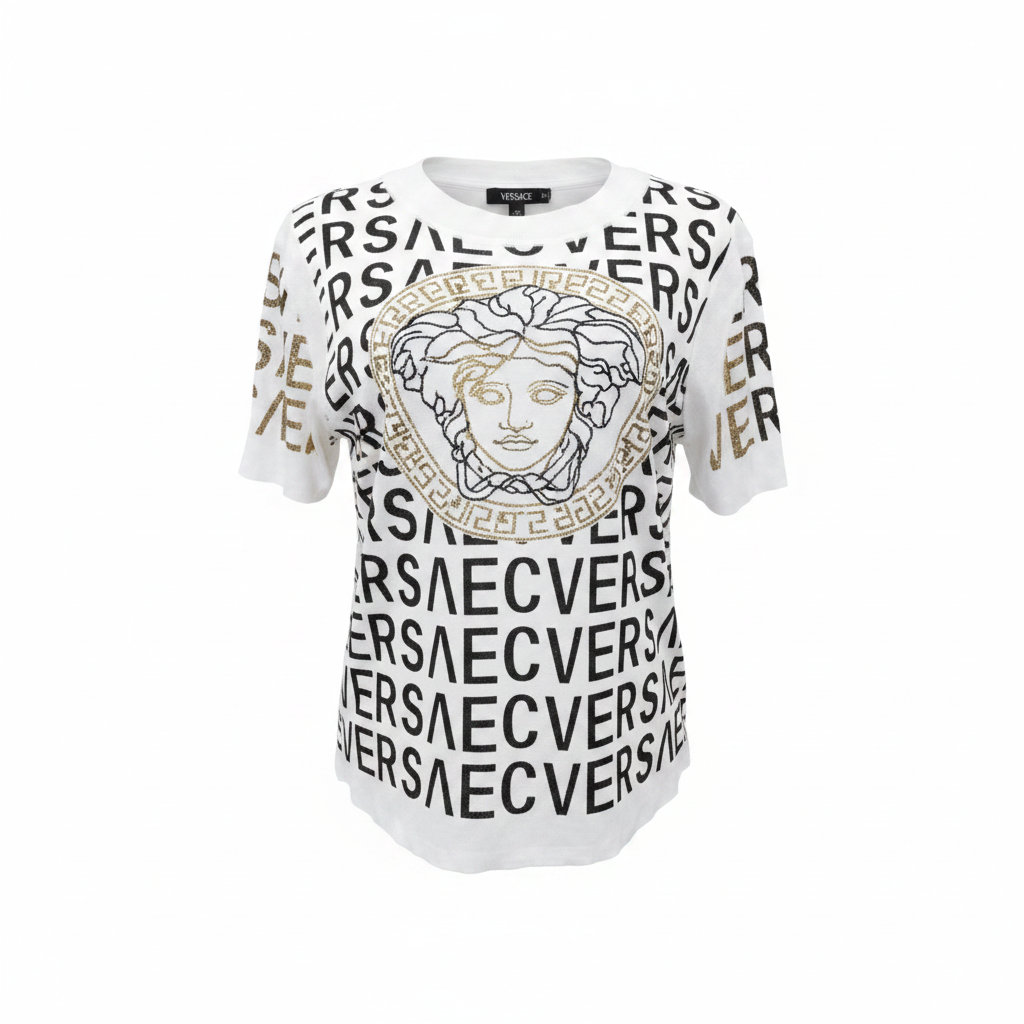 Women's Bold Text Print Top – Ghost Mannequin White
