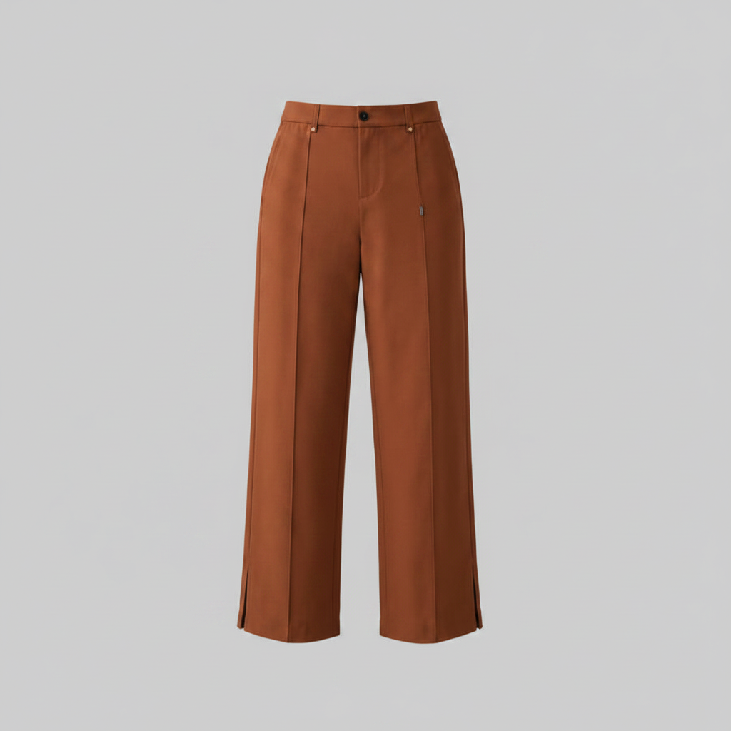 Chukmore Rust Wide-Leg Palazzo Trousers - Ghost Mannequin