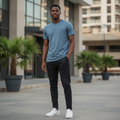 Jordan Brand Steel Blue Tee – Model Shot