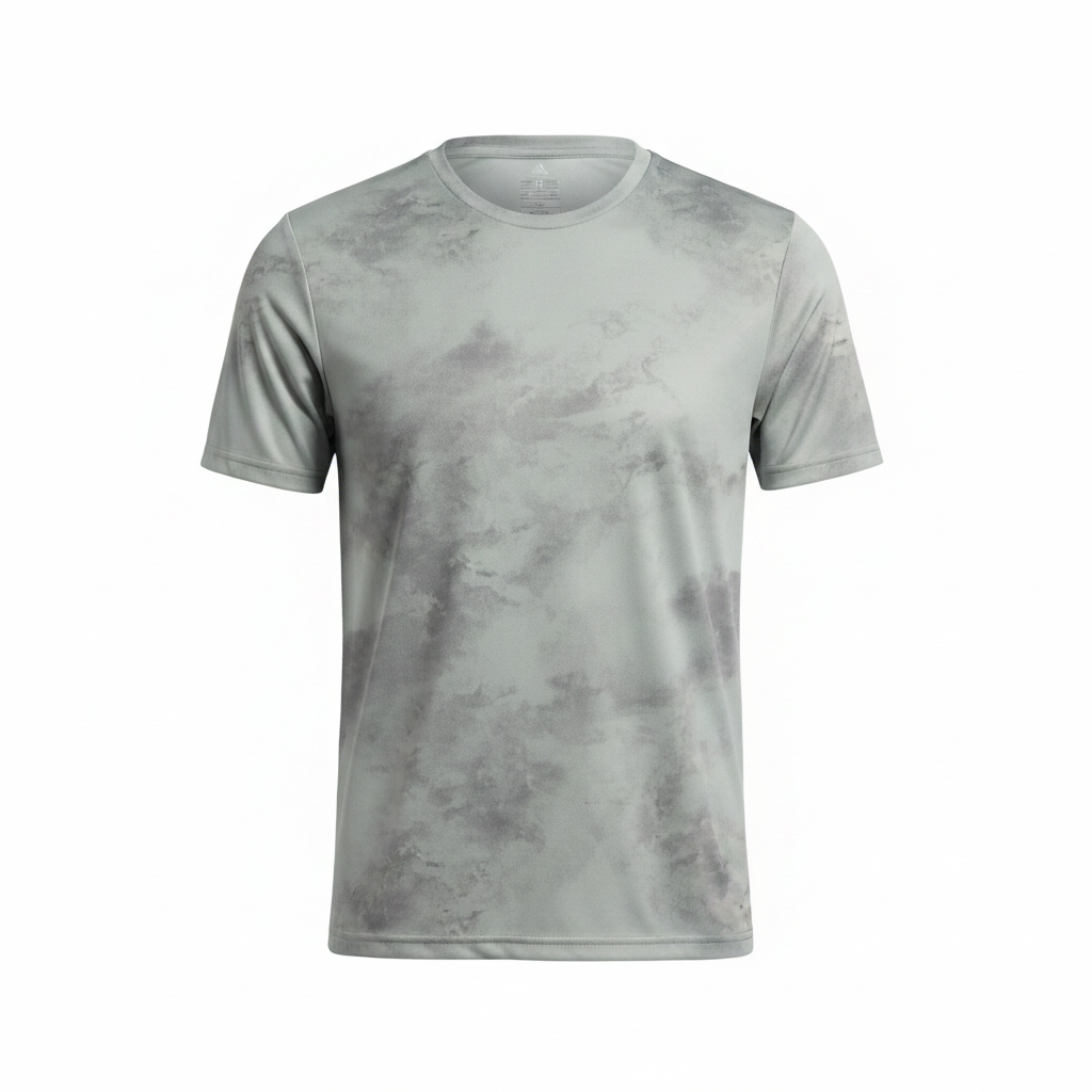 Grey Cloud Dye Athletic T-Shirt - Ghost Mannequin
