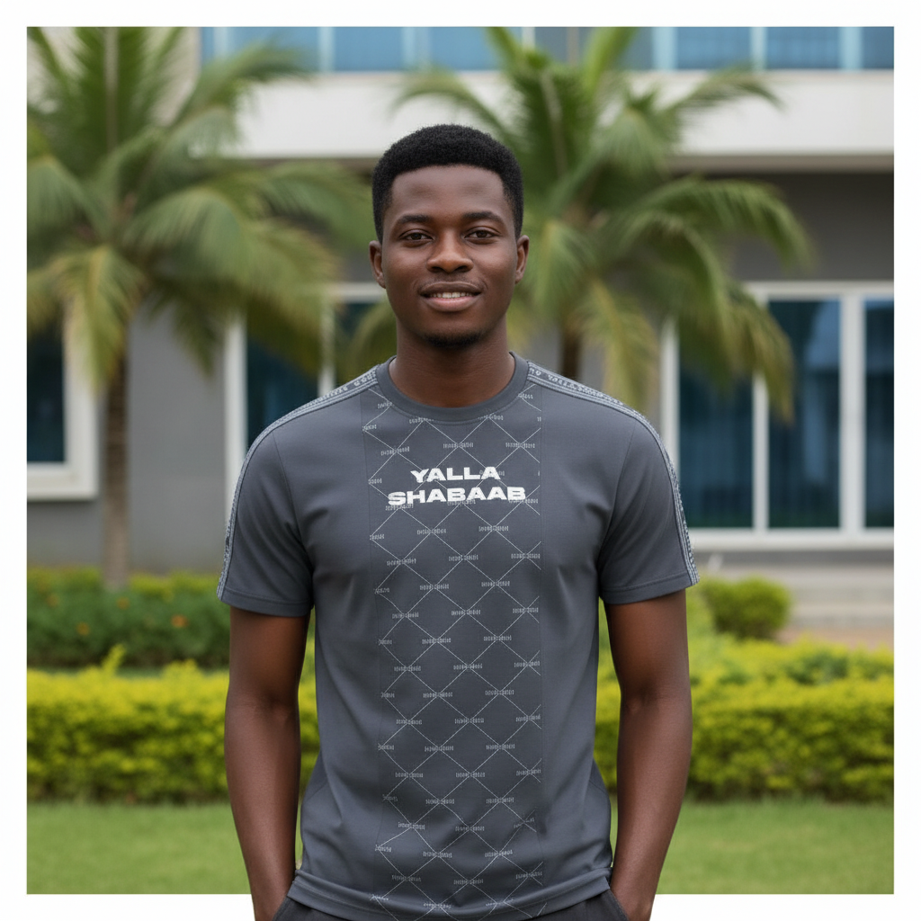 Yalla Shabaab Graphic Tee – Front Model View