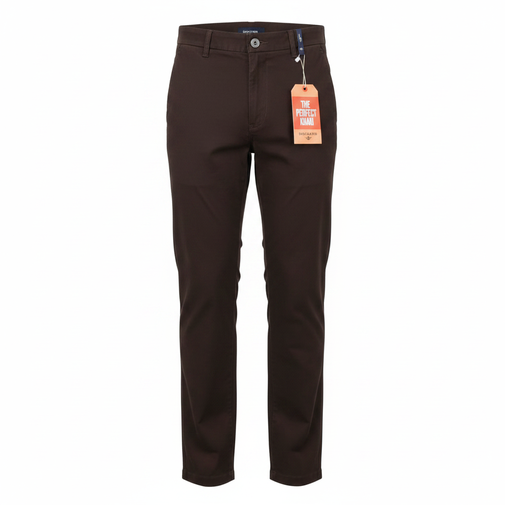 Dockers Chino Trousers Dark Brown - Ghost Mannequin Front