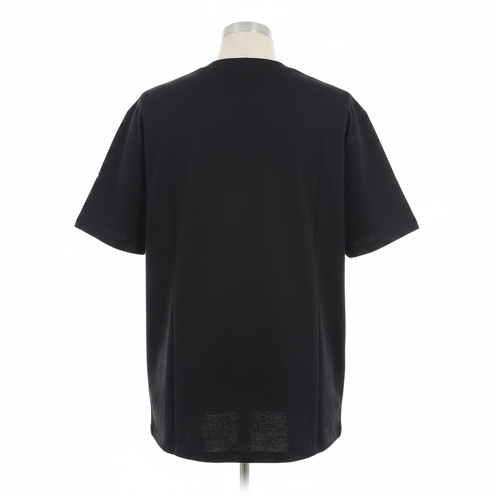 Black Brooklyn Boston 07 Varsity Graphic Short-Sleeved Shirt - Ghost Mannequin Back