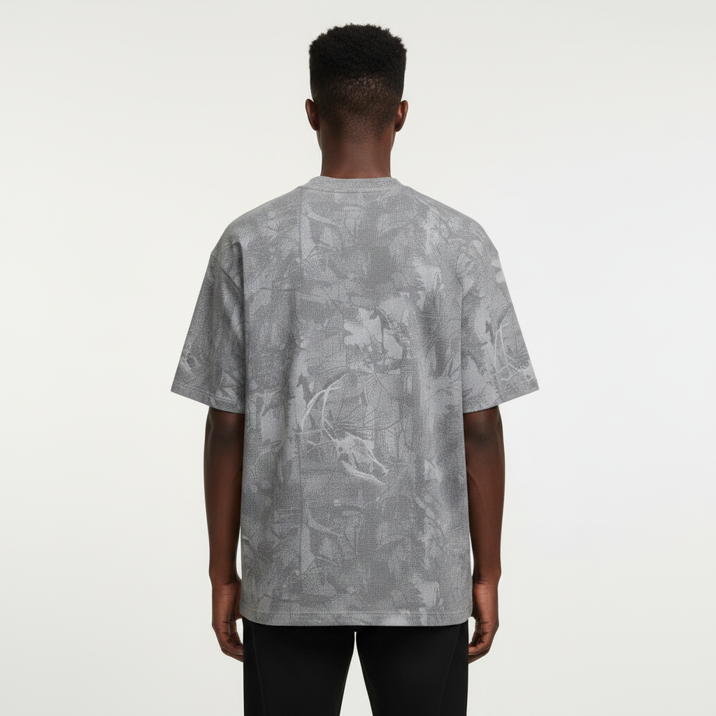 Camo Print Oversized Tee - Back View