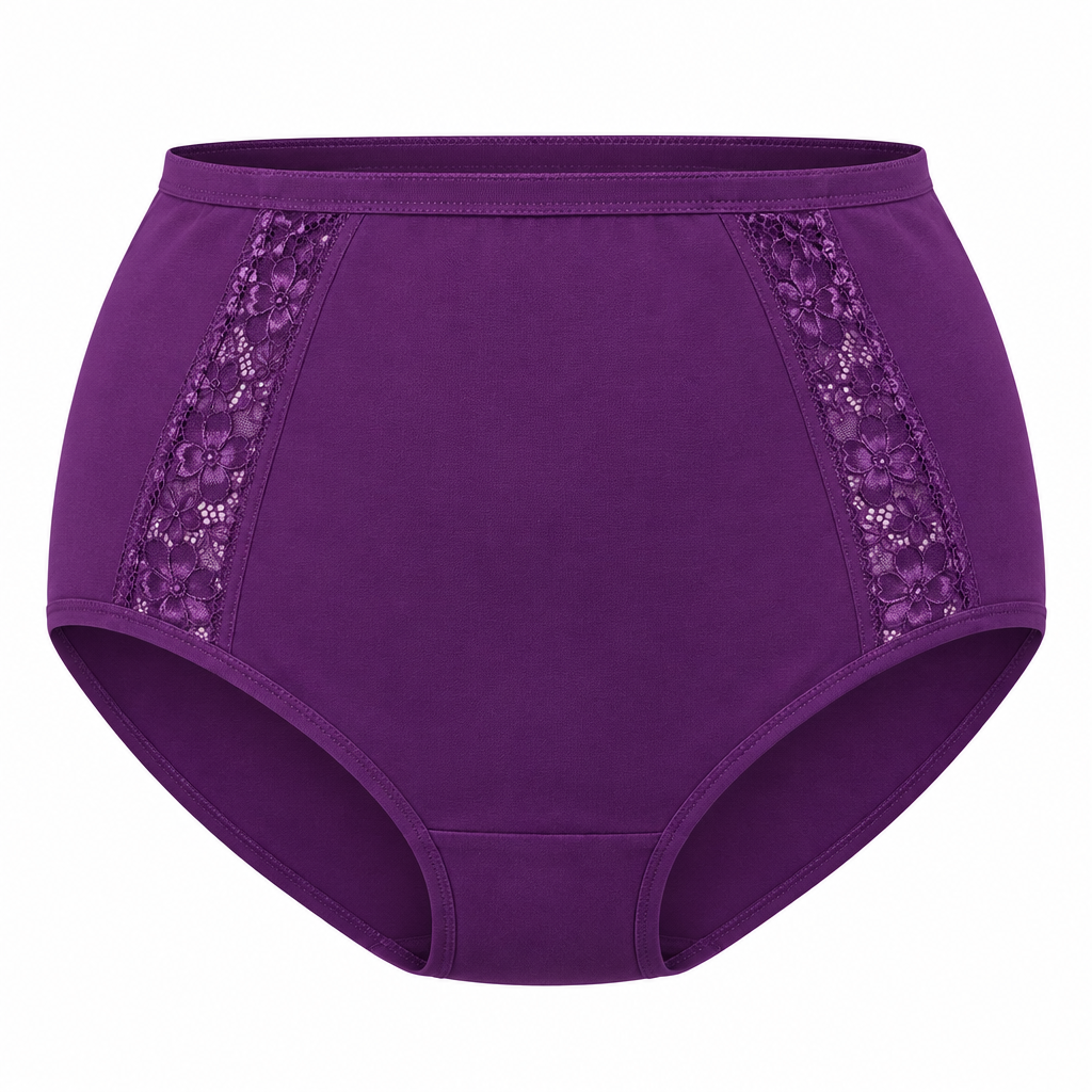 Plus Size High-Waist Shaper Briefs – Purple