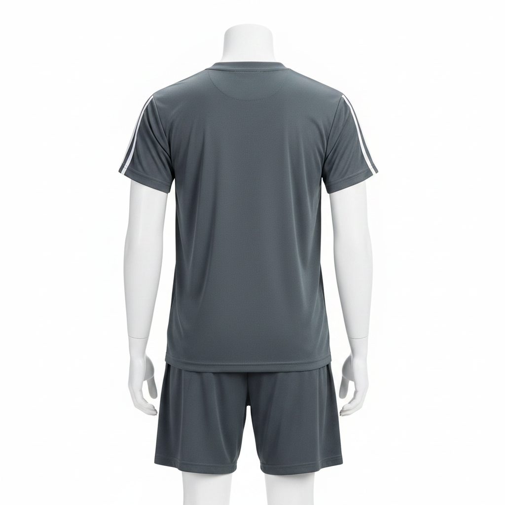 Charcoal Graphic Sports Set - Ghost Mannequin Back