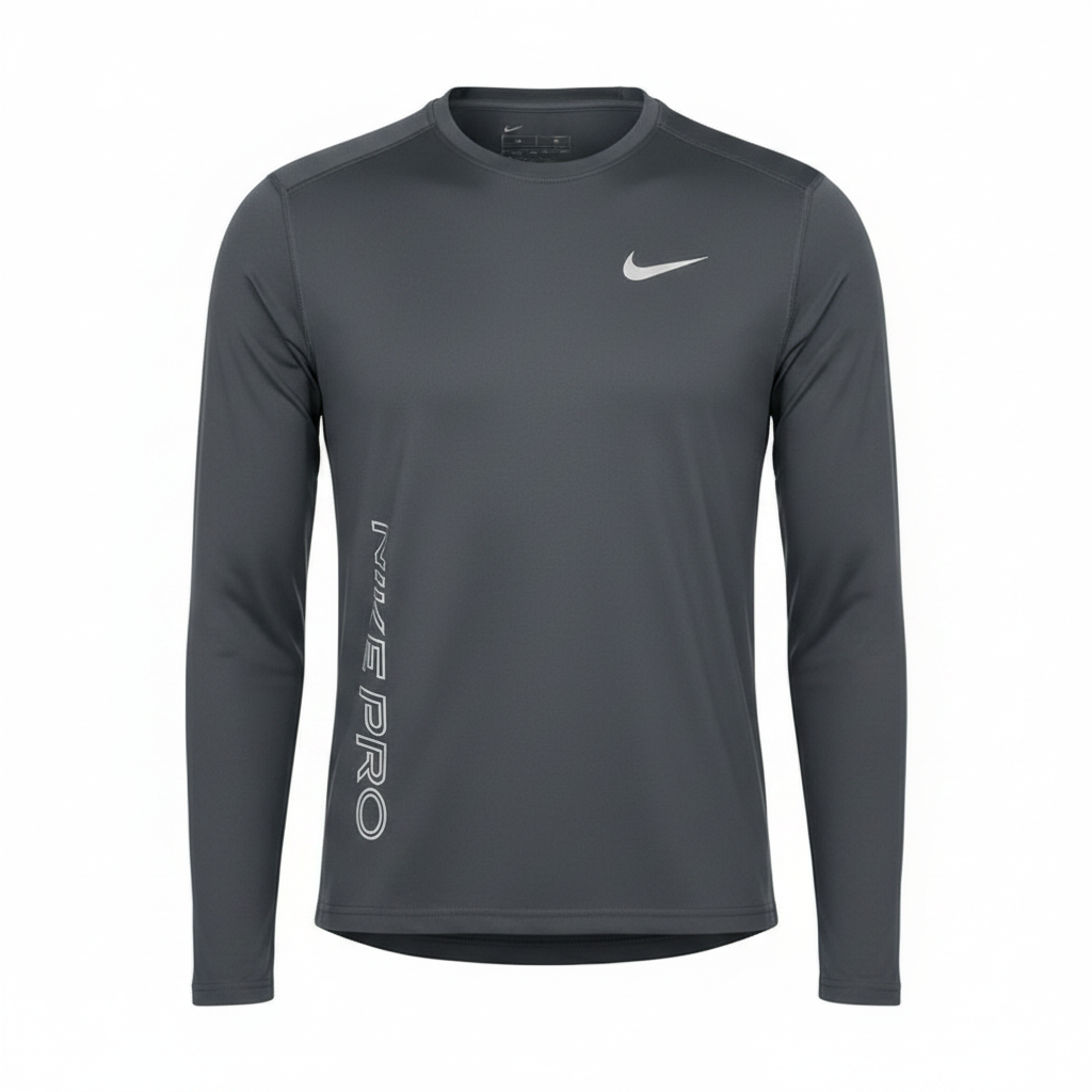 Men's Charcoal Grey Long-Sleeve Athletic Performance Shirt – Ghost Mannequin