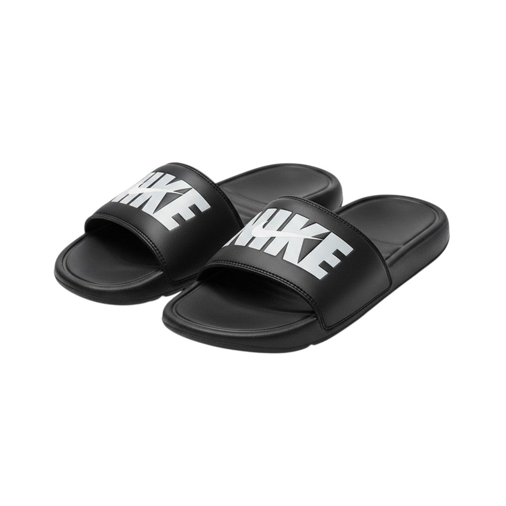 Black Logo Strap Sport Slide Men's