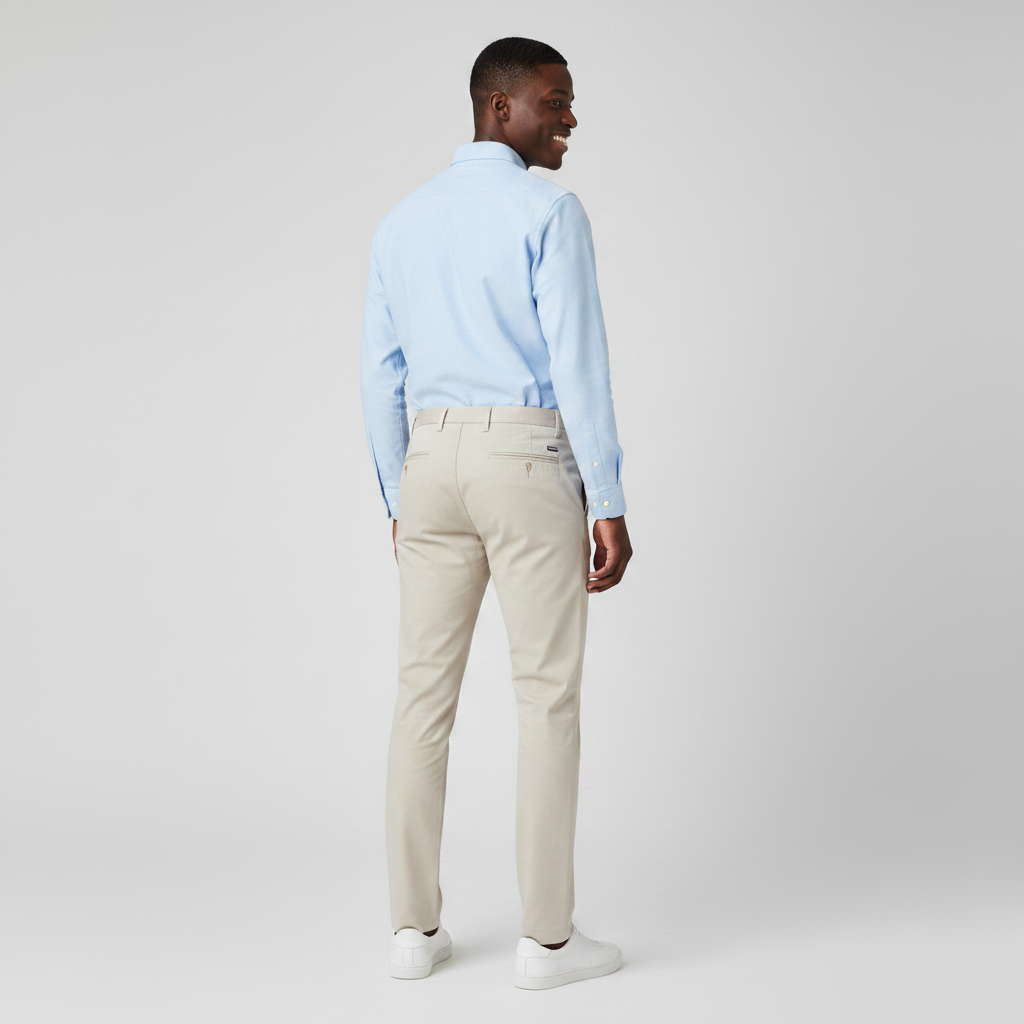 Dockers Chino Trousers Stone - Model Back