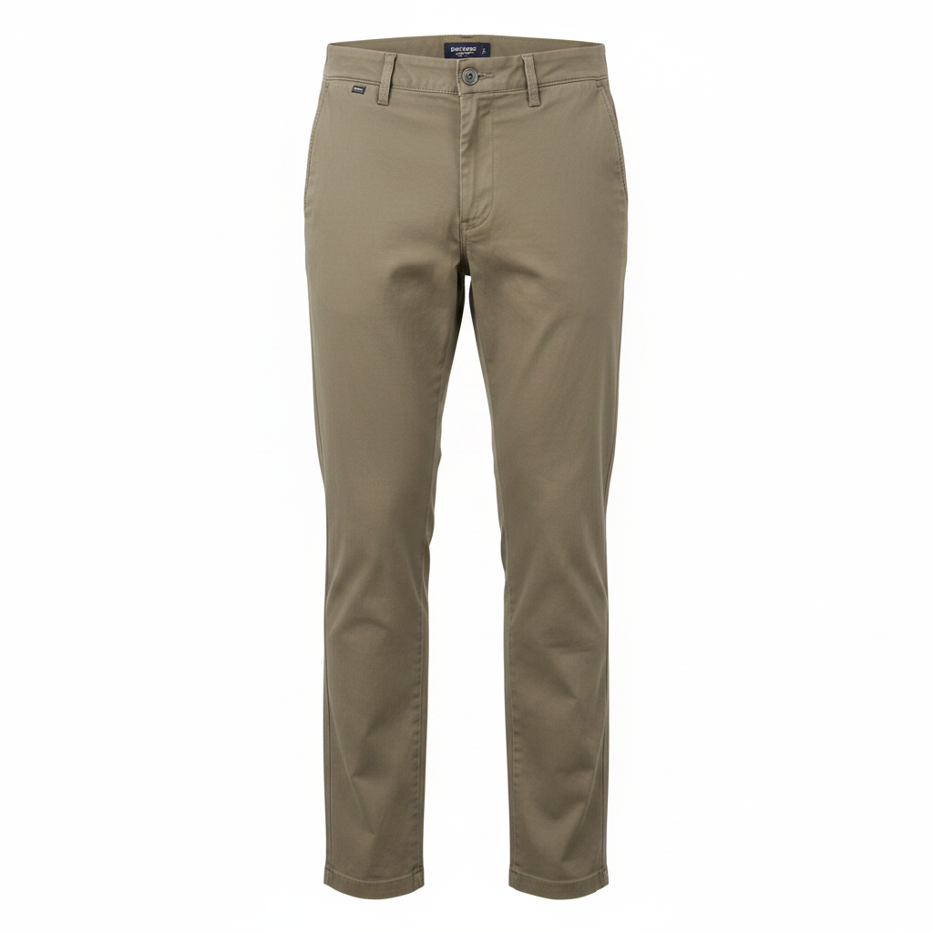 Dockers Khaki Chino Trousers Grey Green - Ghost Mannequin Front