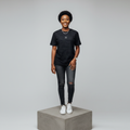 Black Wave Texture H Shirt - Model Front