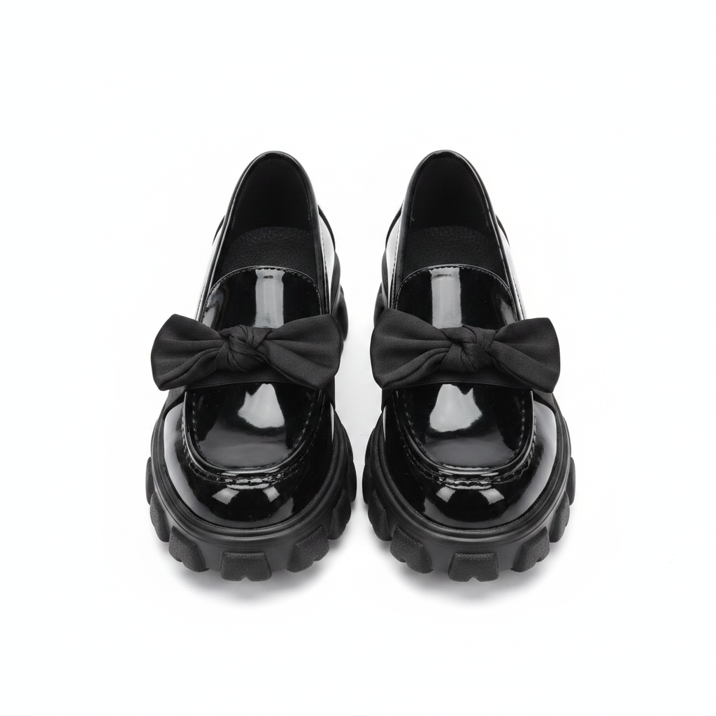 Layinka Kids Patent Bow Loafer School Shoe – Ghost Mannequin