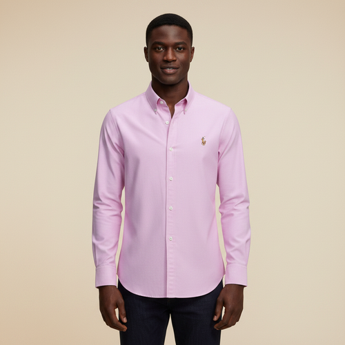 Pink Long Sleeve Shirt - Front Model View