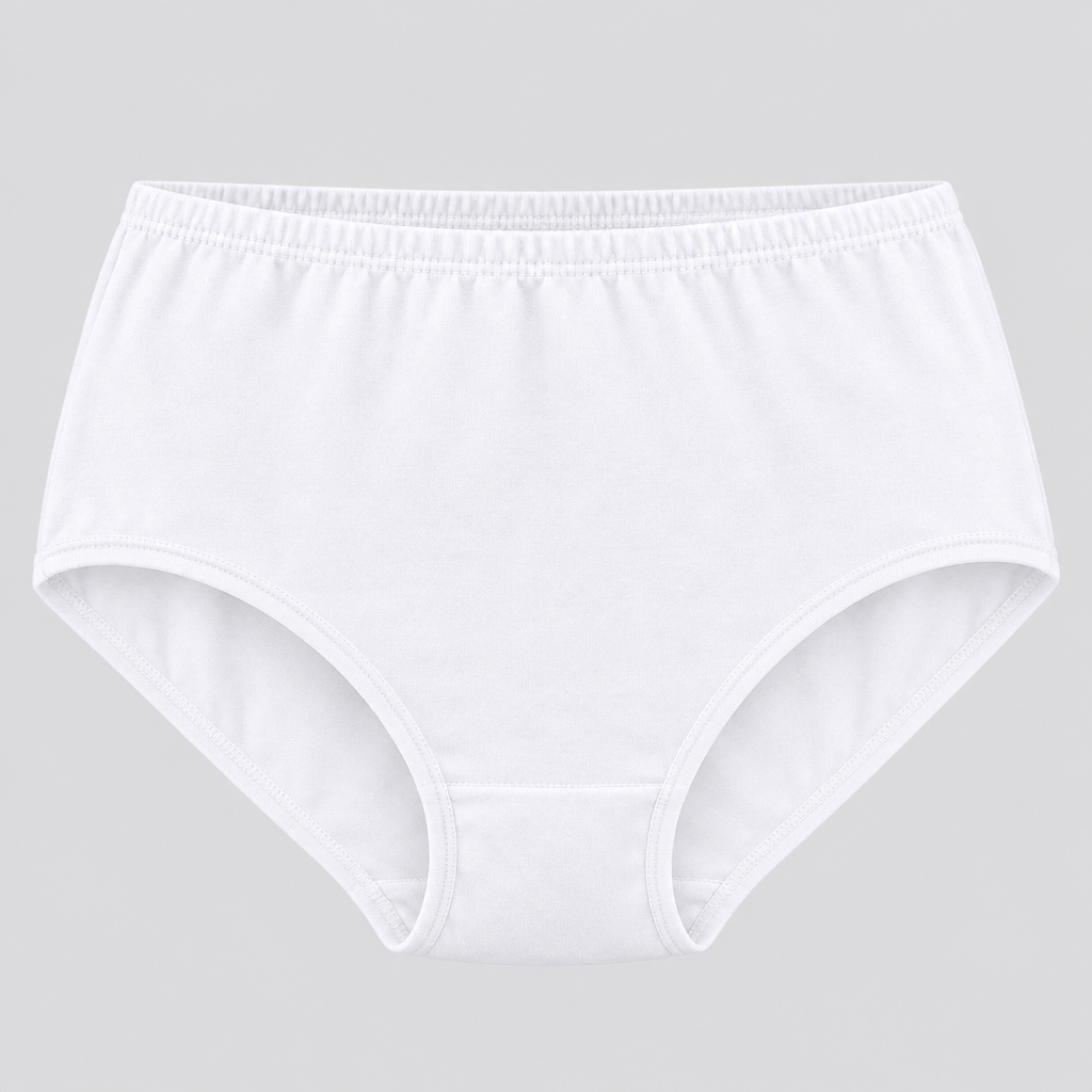 Plus Size Pure Cotton Brief – White