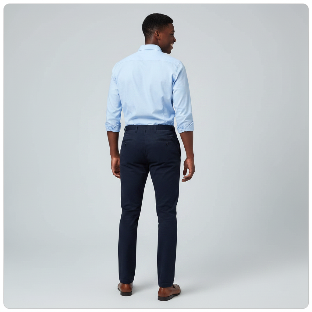 Dockers Chino Trousers Navy - Model Back