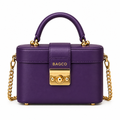 Purple Smooth Leather Mini Box Vanity Bag – Ghost Mannequin