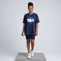 Navy Blue Graphic Tee - Model Front View