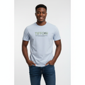 Light Blue Graphic Tee – Front Model