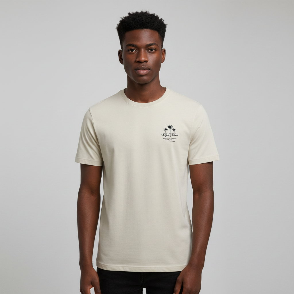 Royal Palms Graphic Tee – Model Front View
