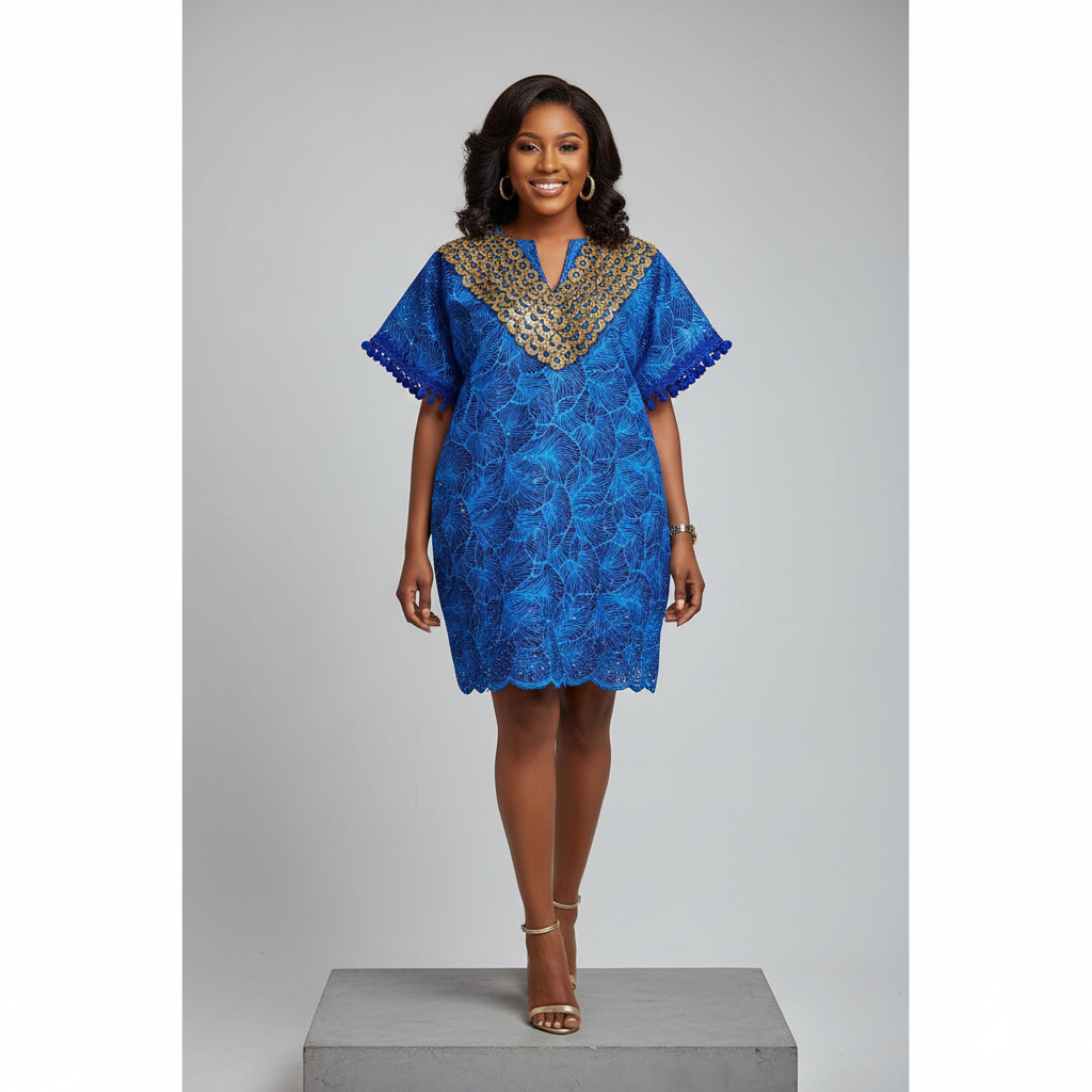 Short Bubu Gown – Model Shot