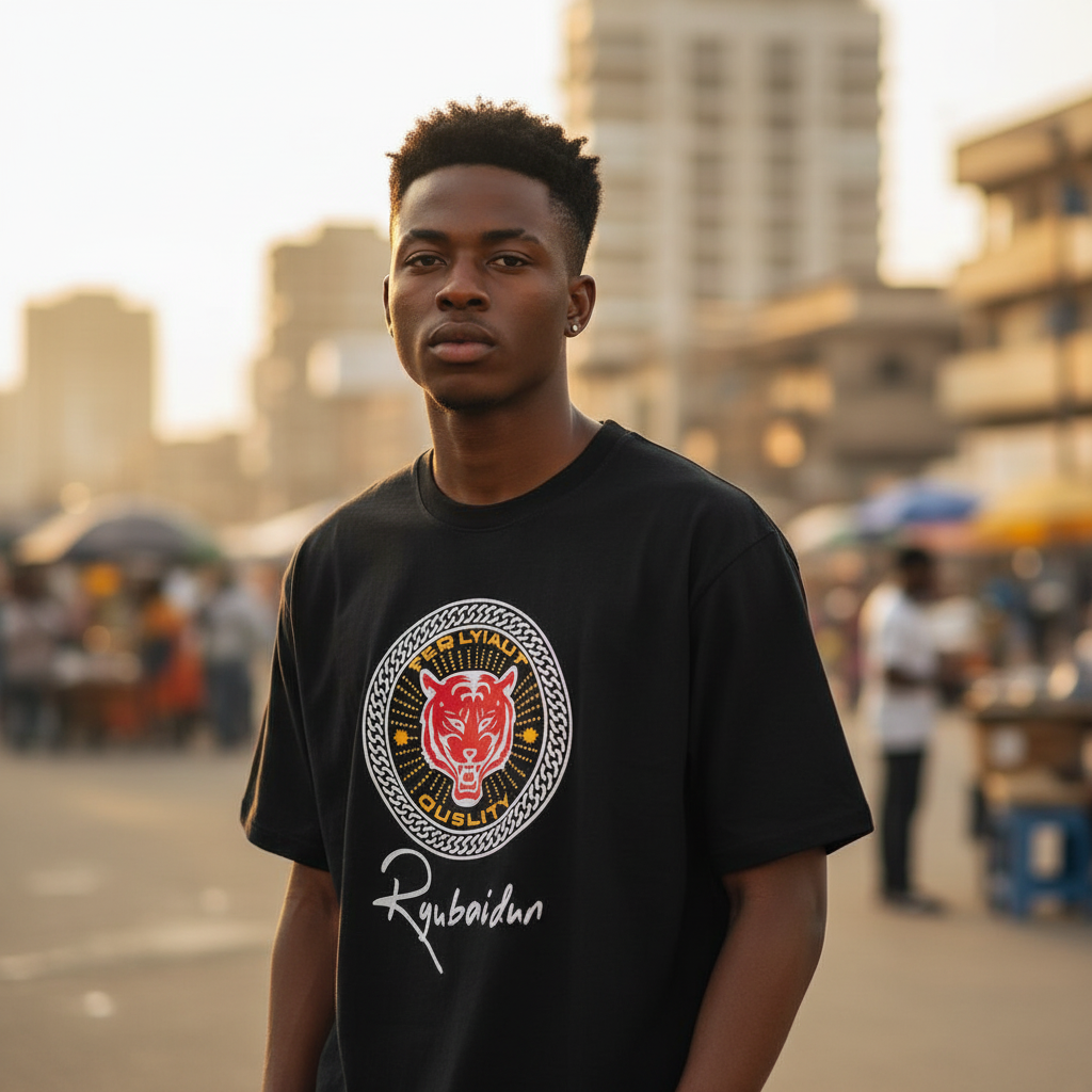 Tiger Medallion Graphic Tee - Model Shot