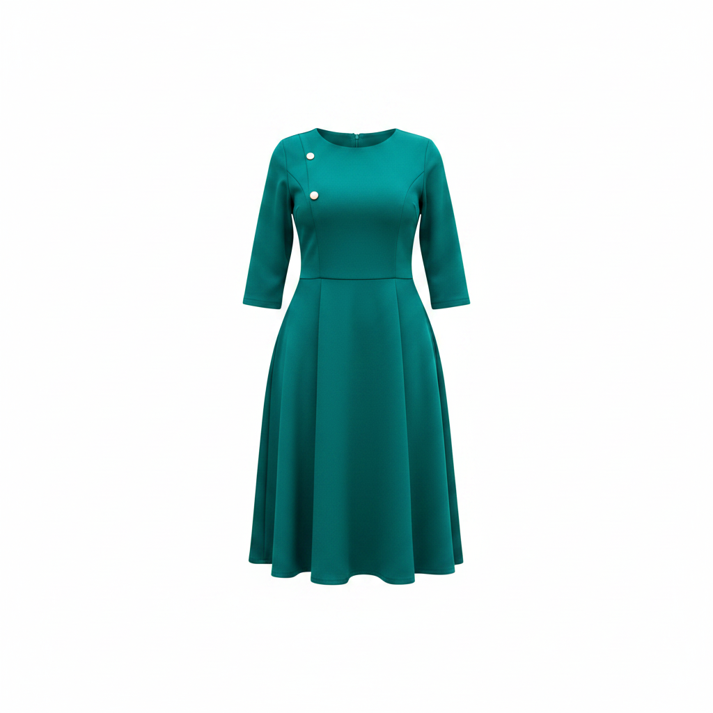 Emerald Poise Midi Dress – Ghost Mannequin