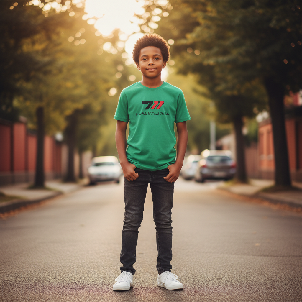 777 Graphic Tee – Model shot