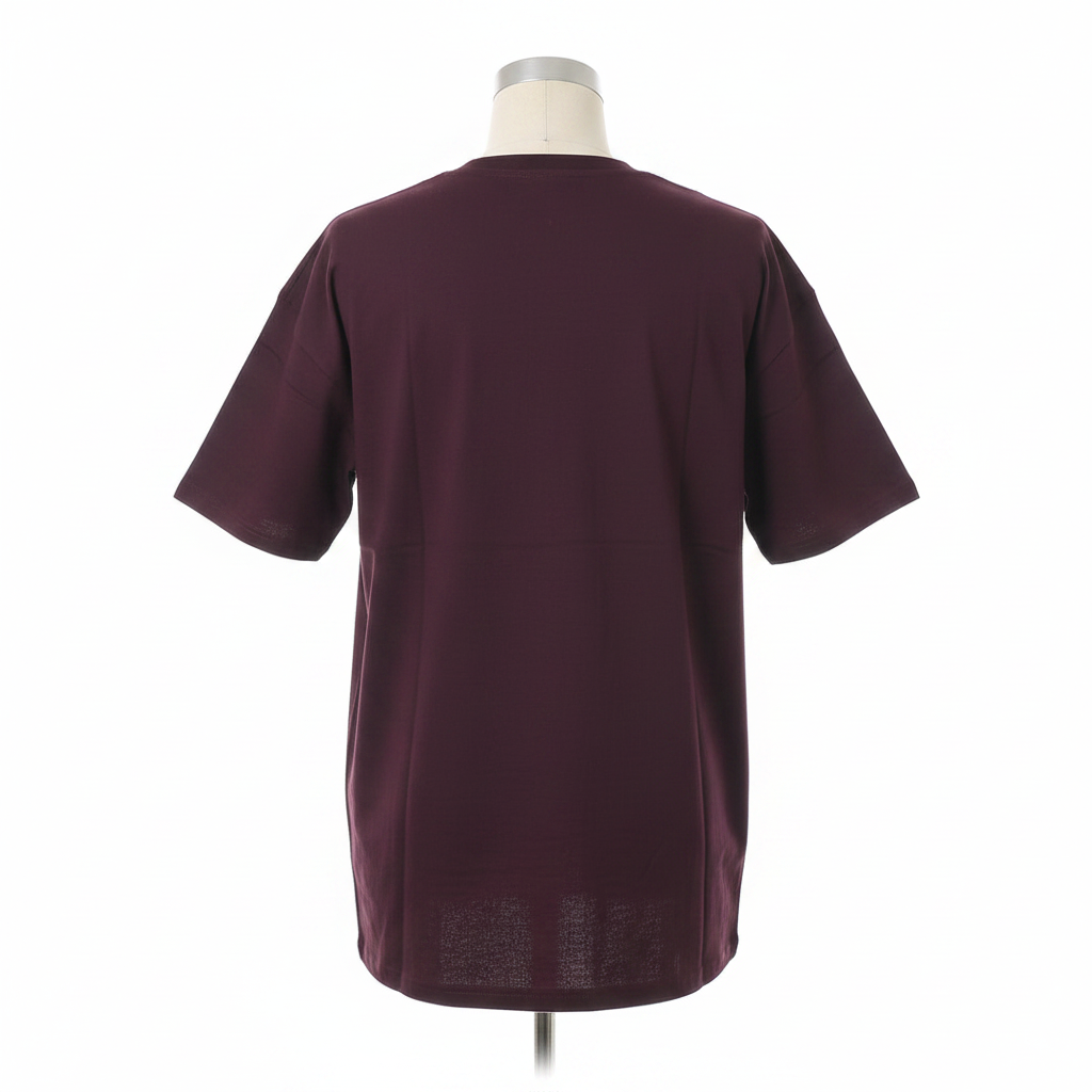 Burgundy Cereal Brand Graphic Short-Sleeved Shirt - Ghost Mannequin Back